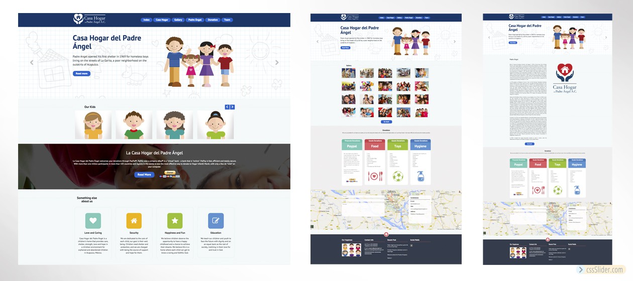 Página Web - Casa Hogar del Padre Ángel